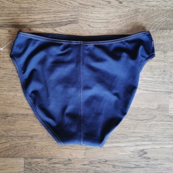 Anne Cole Locker Bikini Bottom Denim Look Large New - Picture 2 of 5